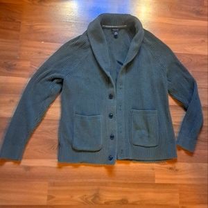 Banana Republic Olive Green Earth Tone Oversized Boho Knit Jacket Sweater Cardi